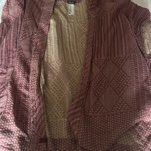 Roots Burgundy and Cream vest ..